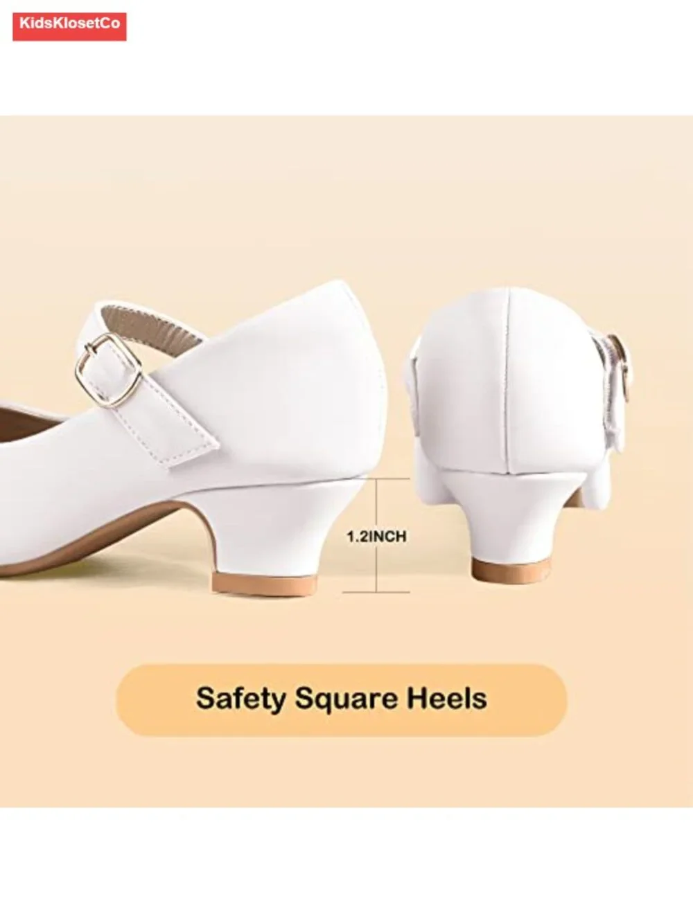Girls Mary Jane Low Heel Dress Shoes Rhinestone Sparkle Pumps Wedding Flower